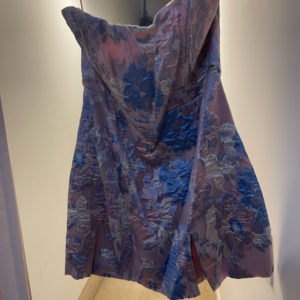Showpo Pink and Purple Strapless Dress
